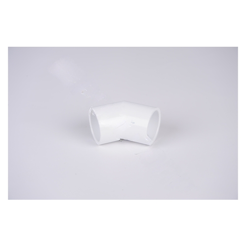 1.25" White Sch 40 Pvc 45 Degree Elbow Slip X Slip