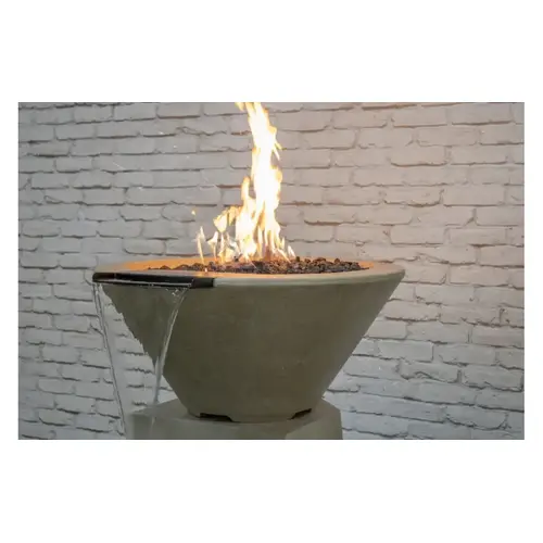 Round White Fire And Water Bowl