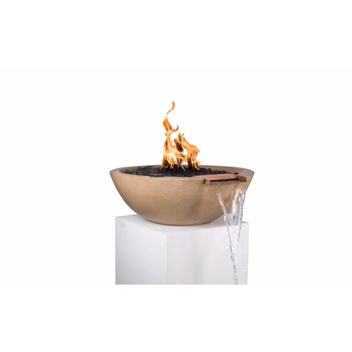 27" Sedona Fire & Water Bowl 12v Iid Brown