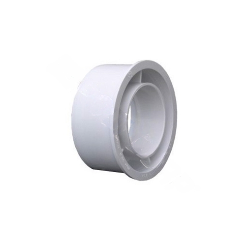 12" X 8" White Sch40 Pvc Reducer Bushing Spigot X Socket