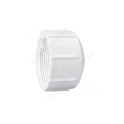 6" White Sch40 Pvc Cap Threaded