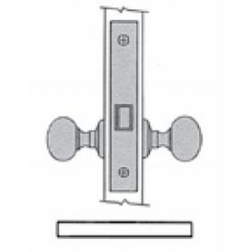 Left Hand Narrow Interior Passage Lever x Lever 1-1/2" Backset Mortise Lock Body Lifetime Brass Finish