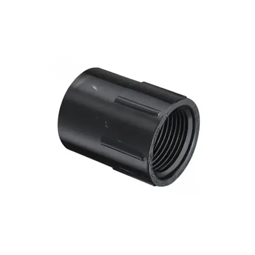 1.5" Black Sch40 Pvc Female Adapter Socket X Fipt