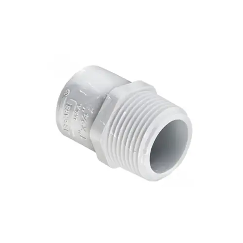 .75" X 1" Sch40 Pvc Reducing Male Adapter Mipt X Socket