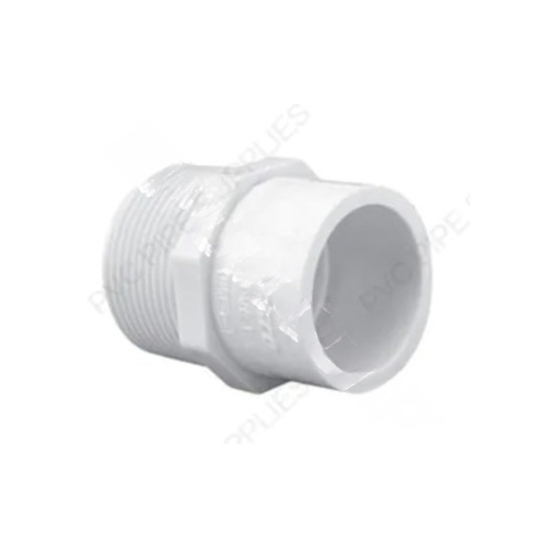 3" X 4" White Sch40 Pvc Male Adaptor Mpt X Socket