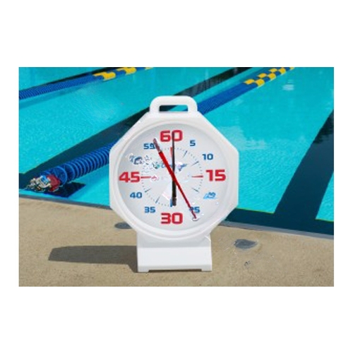 15" White/white Face Portable Pace Clock W/ Battery