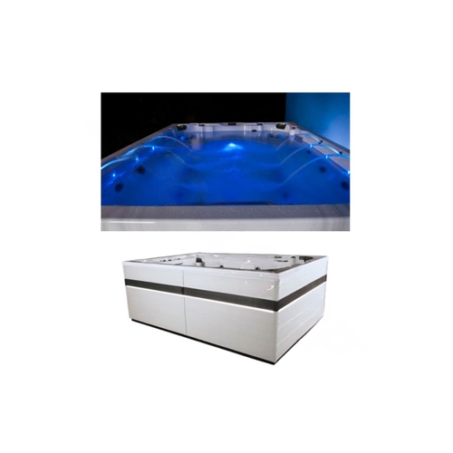 Hatana Hot Tubs CW-SS-1200-S-I-G 12' Sterling Swim Spa With Gray Cover ...