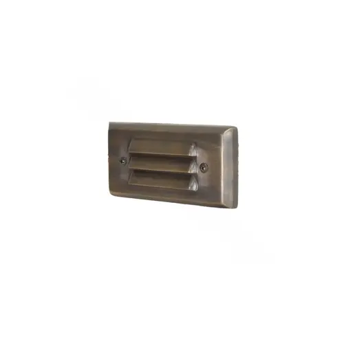 Voyager 5 5" Weathered Brass Louvered Flush-mount Step Light 2w 3000k