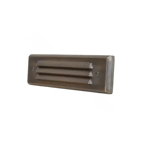 Sovereign 8 8" Weathered Brass Louvered Flush-mount Step Light 4w 3000k