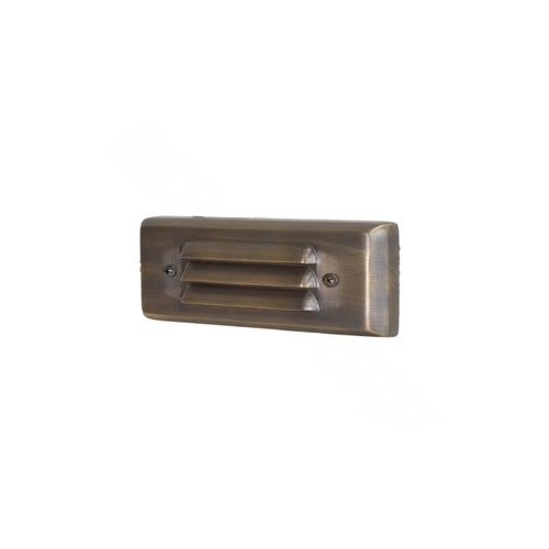 Unique SV5L-L230-FM Sovereign 5 5" Weathered Brass Louvered Flush-mount Step Light 2w 3000k