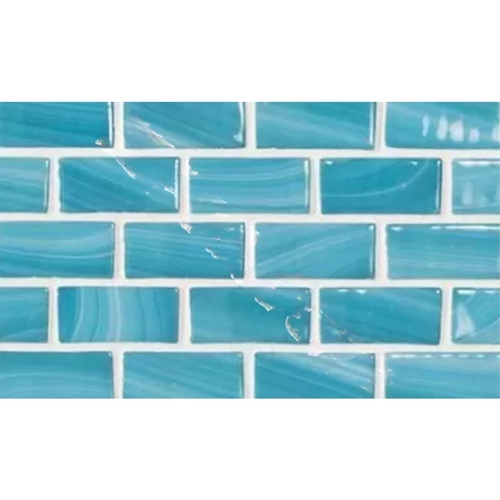 1 X 2 Nature Zen Blue Brick Glass Tile 20 Sheets/case