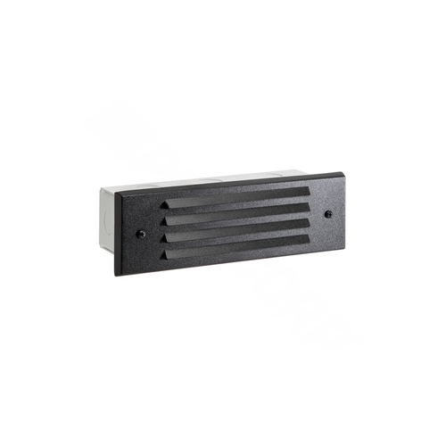 4246 Black Aluminum Louver Step Or Wall Mounted Light Without Lamp