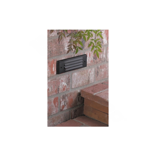 Pewter Warm Led Louvered Brick Light 2.5w Black