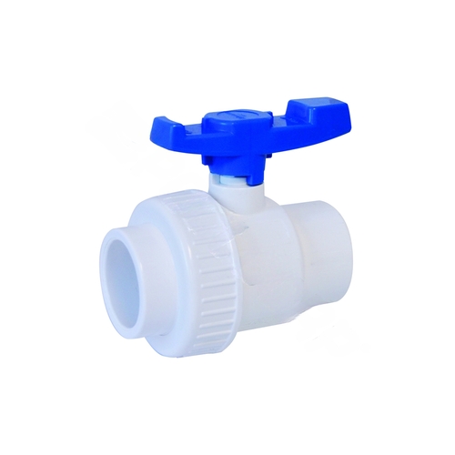 1.5" White Slip X Slip Pvc/epdm Single Union Ball Valve