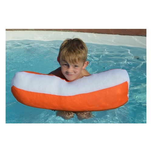 Tango Aqua Mini Floating Pillow Orange with White Band