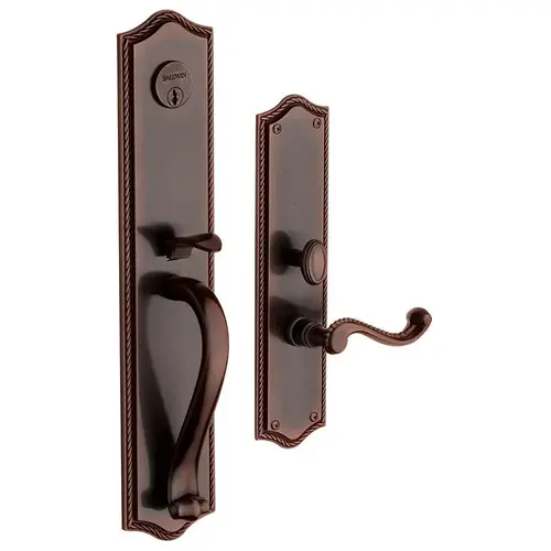 Bristol Left Hand Single Cylinder Entry Mortise Lock Trim Venetian Bronze Finish