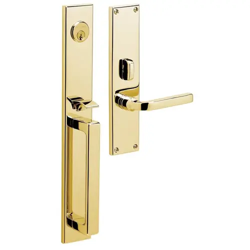 Minneapolis Right Hand Single Cylinder Entry Mortise Lock Trim Lifetime Brass Finish