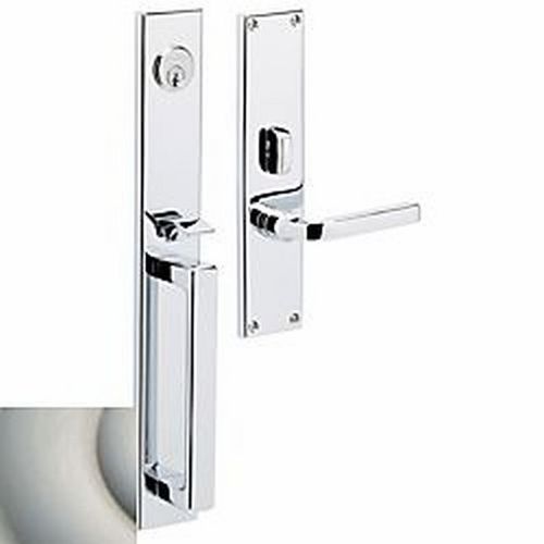 Minneapolis Left Hand Single Cylinder Entry Mortise Lock Trim Lifetime Satin Nickel Finish