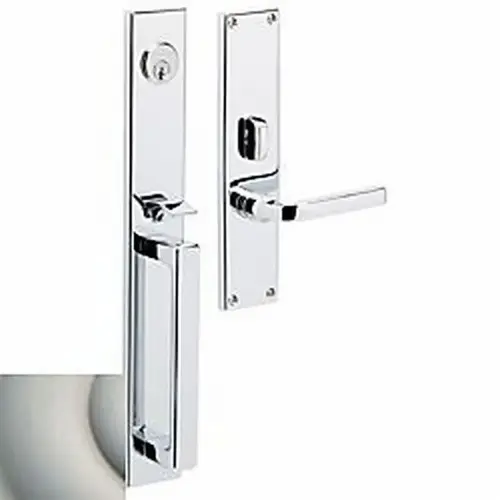 Minneapolis Right Hand Single Cylinder Entry Mortise Lock Trim Lifetime Satin Nickel Finish