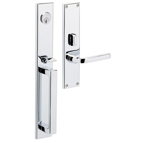 Estate Minneapolis Mortise Lock Trim Set Polished Chrome