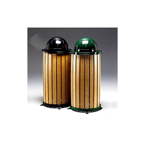 BRIGHT IDEA SHOPS FP6060 Round Waste Receptacle W/ Dome Lid