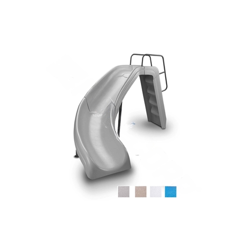 Gry Left Turn White Water Complete Slide Gray