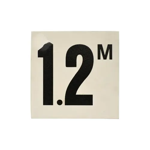 Inlays C622712 6x6 4" 1.2m Non-skid Bw Depth Marker