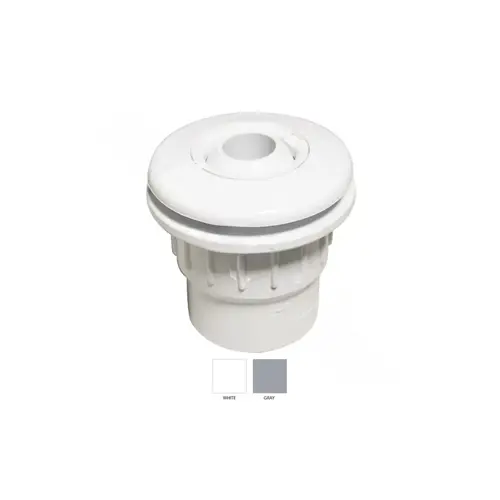 1-1/2" Socket X 2" Spigot Gray Fiberglass Wall Fitting And Flush Eyeball