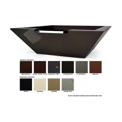 COVER POOLS INC WPCORCON30SE 30" Ebony Corinthian Concrete Water Plantier