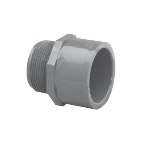 1.25" Mpt X Slip Sch80 Male Adapter Gray