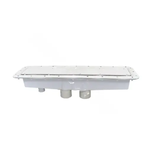 Light Gry Avsc Dual Vl Channel Drain W/ Hydro