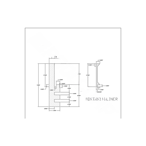 8' Black Texturit Form - pack of 14