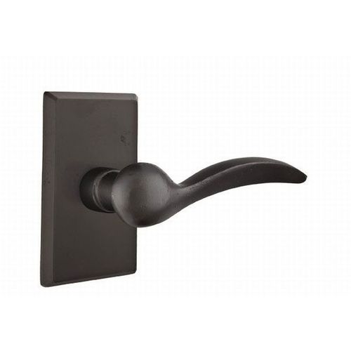 Durango Lever Right Hand Passage With Style # 3 Rose Flat Black Finish
