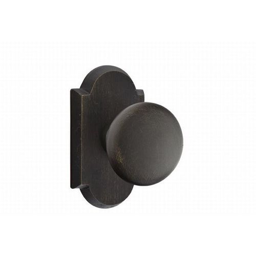 Winchester Knob Passage With Style # 1 Rose Flat Black Finish