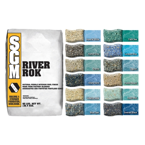 80 Lb Emerald Black River Rok Natural Pebble Pool Finish