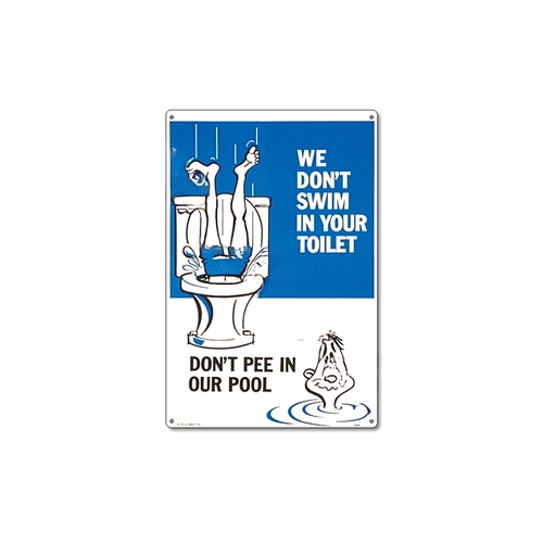 Poolmaster 41334 12" X 18" Don't Pee In Our Pool Sign