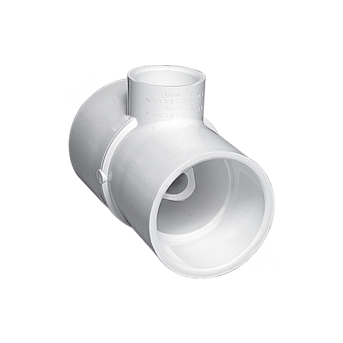 Waterway Plastics 212-3450 1-1/2" S / 2" Spigot X 3/4" S / 1" Spigot Gunite Venturi Tee With Nozzle
