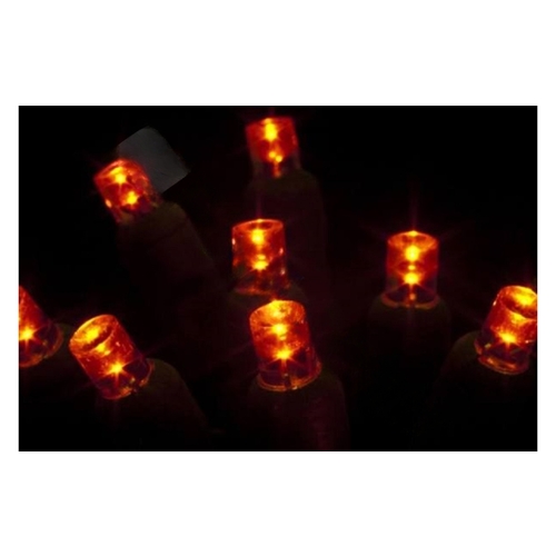 THE SOURCE INC 45607R-B 70 Lights, 4" Spacing, Orange, Led 5mm Professional Grade String Lights