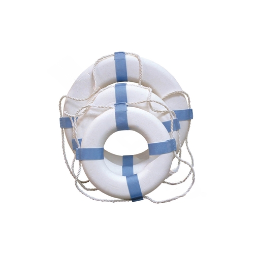 PoolStyle 371 PS371, White Ring Buoy, 17" (Decorative, not Coast Guard Approved)