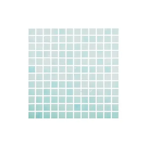 Vidrepur of America 093510MANTID 1" X 1" Colors Fog Clear Sky Blue Anti-slip Pool Tiles