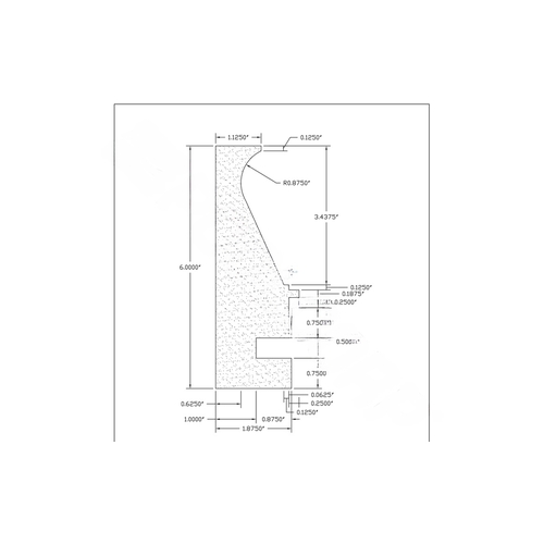 8' Clip-loc Capstone Form Without Liner Track