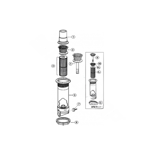 Dispenser W/ Basket & Restr Plate Dsf