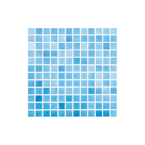 Vidrepur of America 093110MANTID 1" X 1" Colors Fog Sky Blue Anti-slip Pool Tile