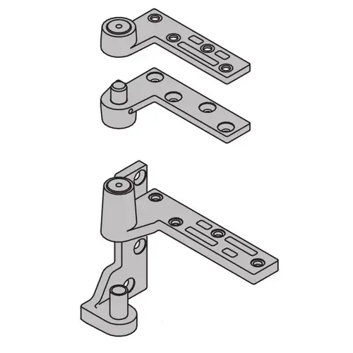 Left Hand 3/4" Offset Pivot Set 500 Pound Bright Chrome Finish