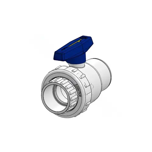 Pinned  2"skt Sgl Union Ball Valve White