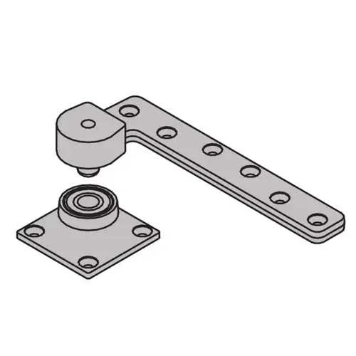 3/4" Offset Base Plate Bottom Pivot 600 Pound Aluminum Painted Finish