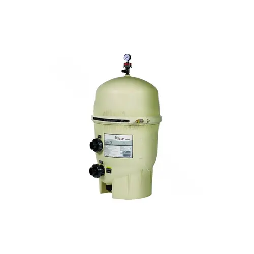 Pentair 188593 Quad D.E. Cartridge Style Filter, 80 sq. ft, 21.5" Diam, 150 GPM, 115,200 gallons