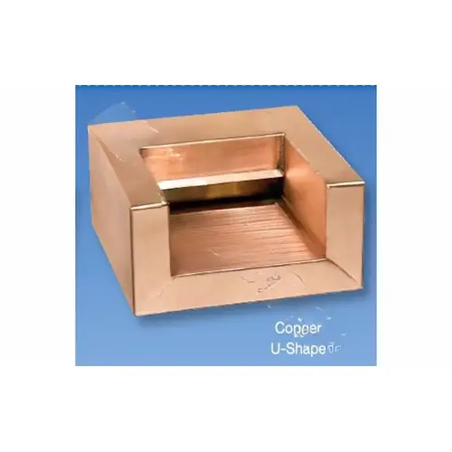 Bobe Water & Fire Features US-8 8" Copper U-shaped Scupper