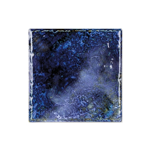 6" X 6" Baroque Stone Glossy Tile Blue