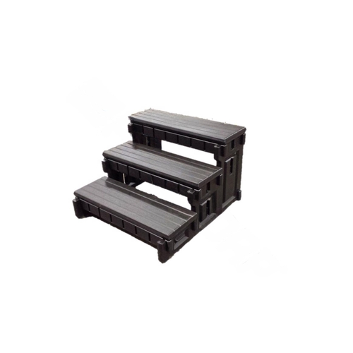 36" 3-tread Ultra Spa Step All Black Only